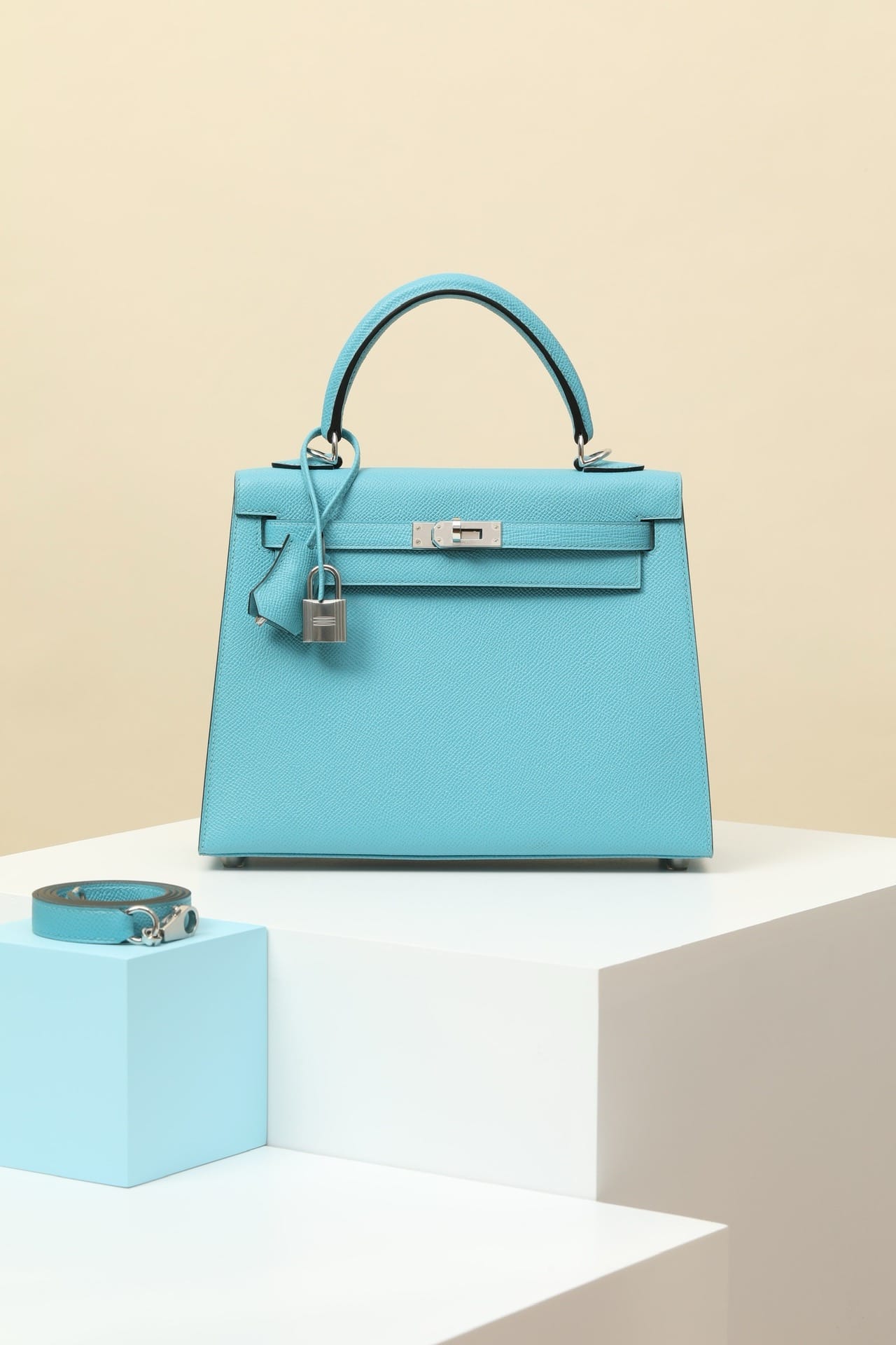 Kelly Hermes Epsom 3P silver