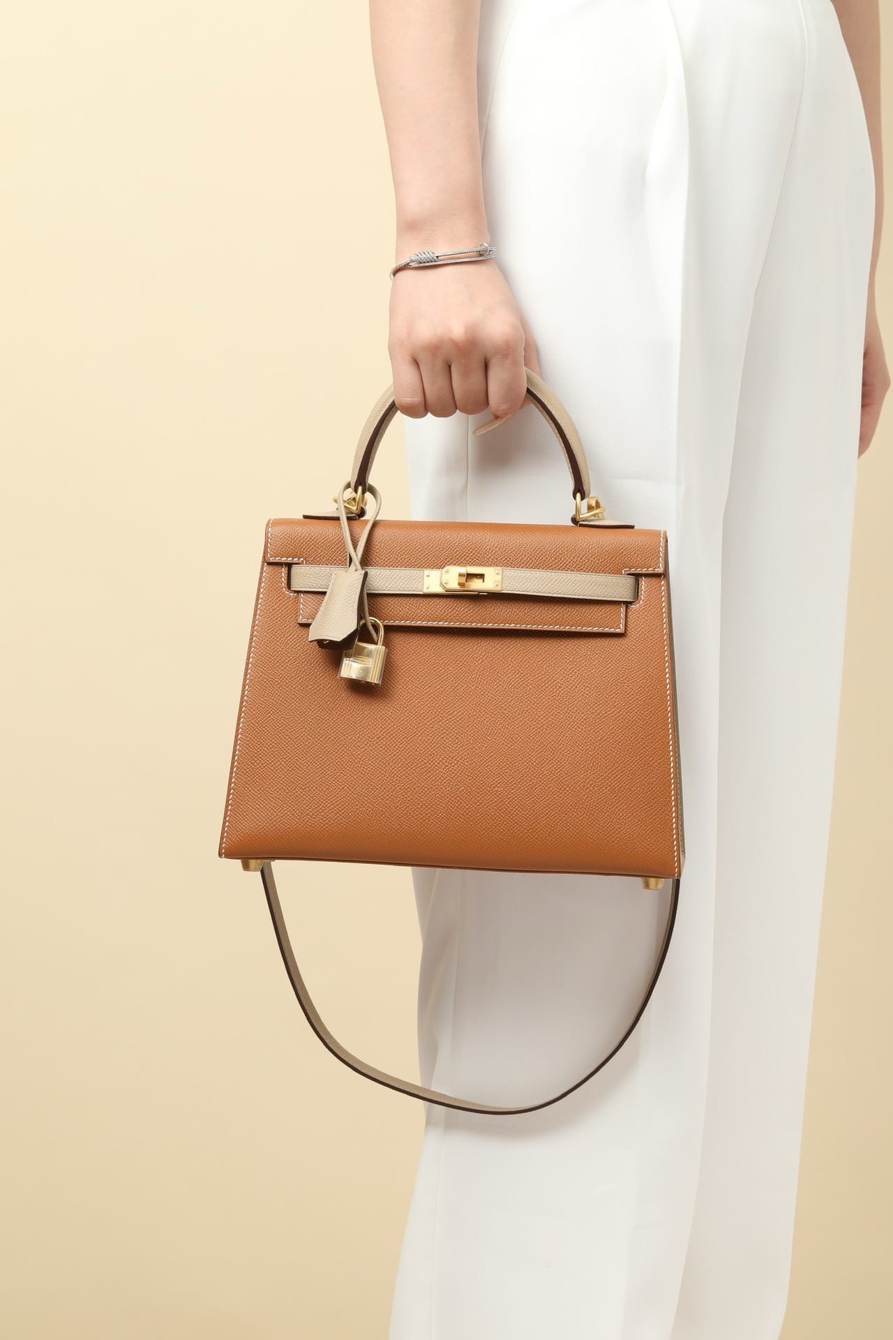 Kelly MultiColor Hermes Epsom CK37/S2 gold