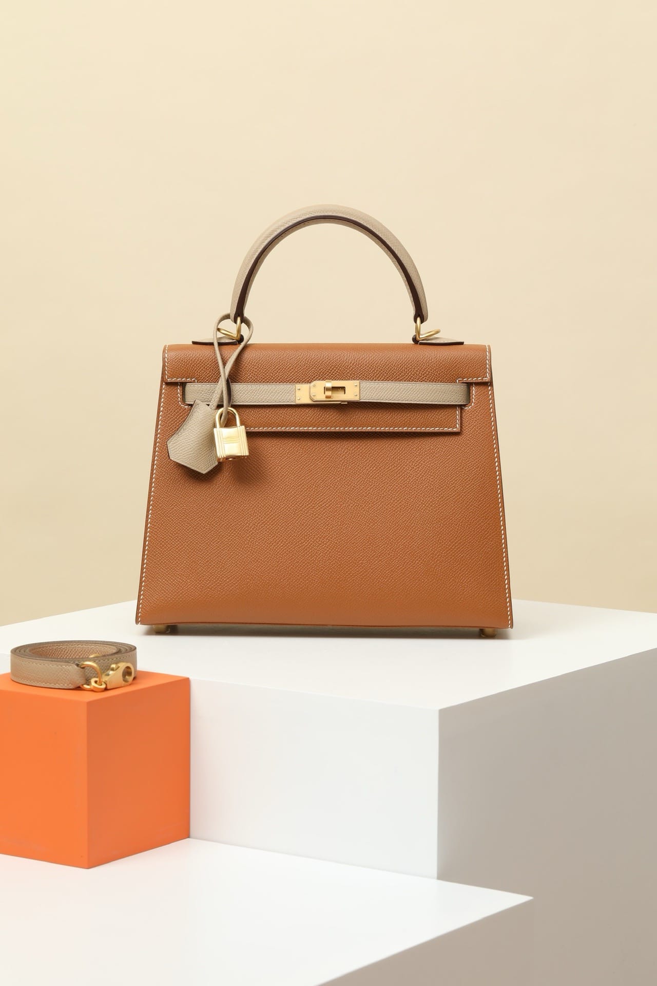 Kelly MultiColor Hermes Epsom CK37/S2 gold