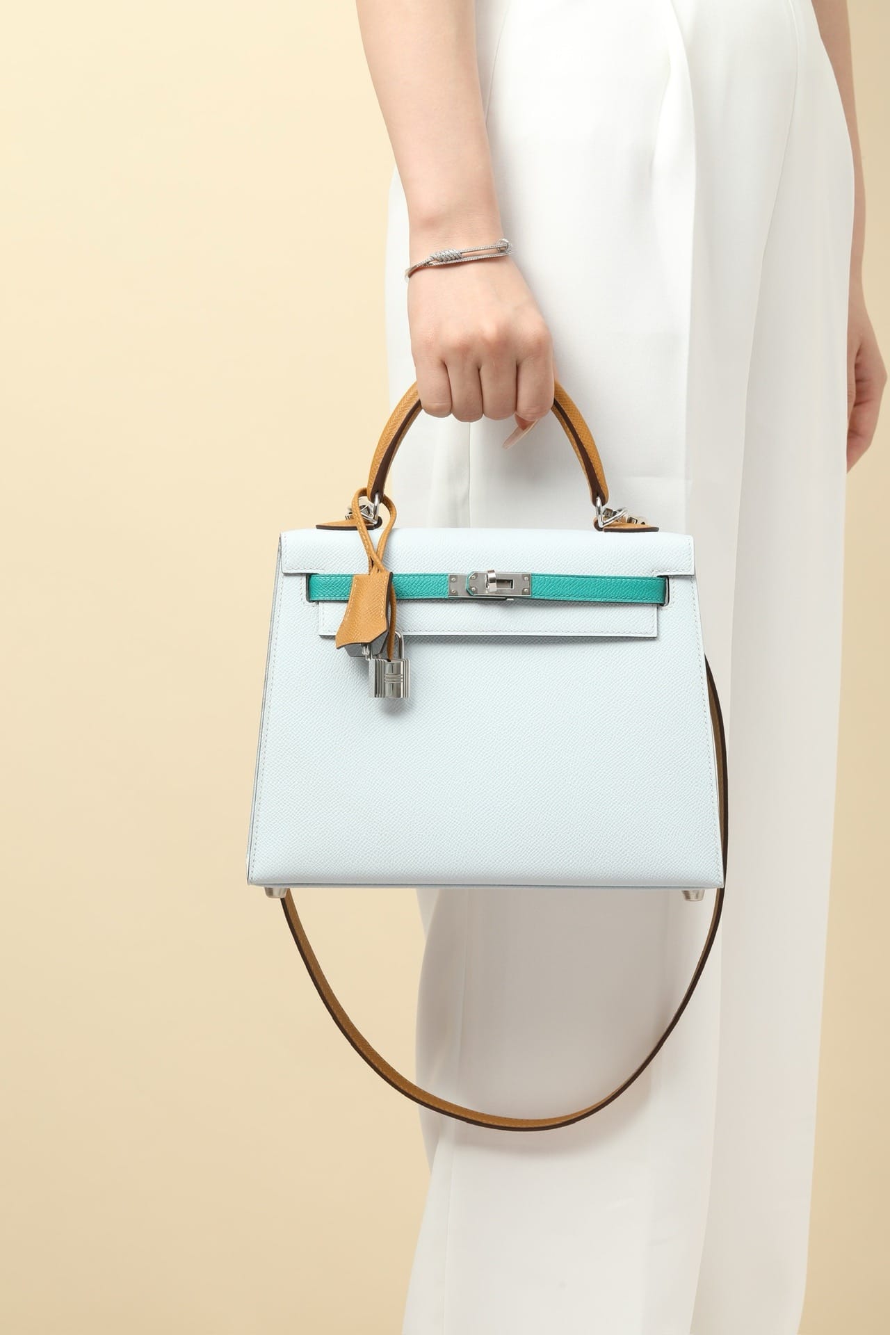 Kelly MultiColor Hermes Epsom TO/2S/06 silver