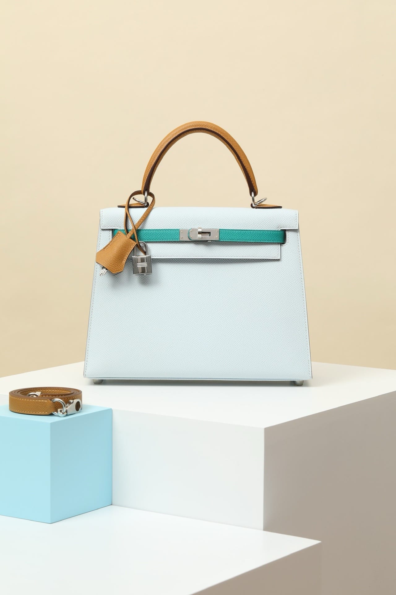 Kelly MultiColor Hermes Epsom TO/2S/06 silver