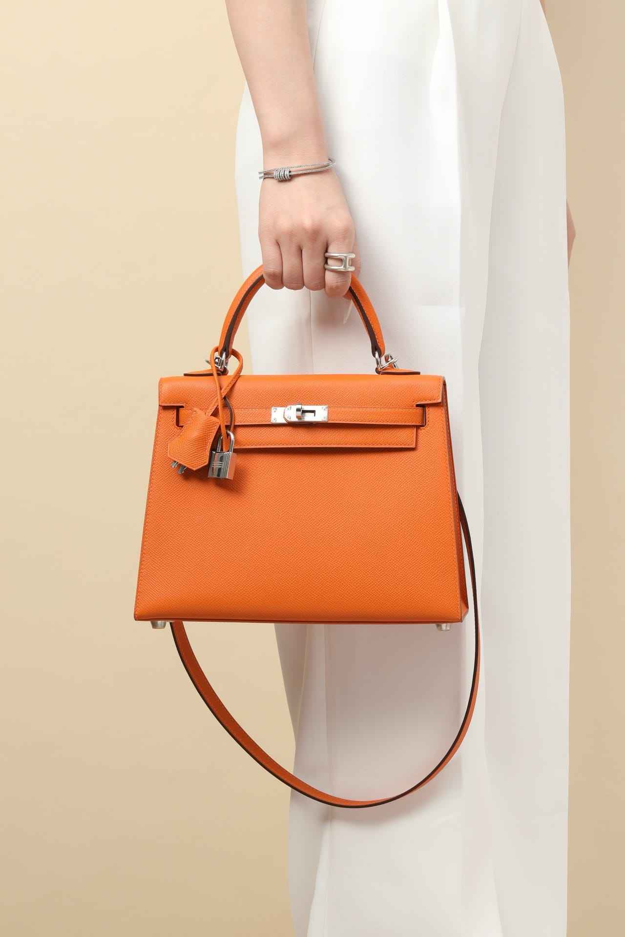 Kelly Hermes Epsom CK93 silver