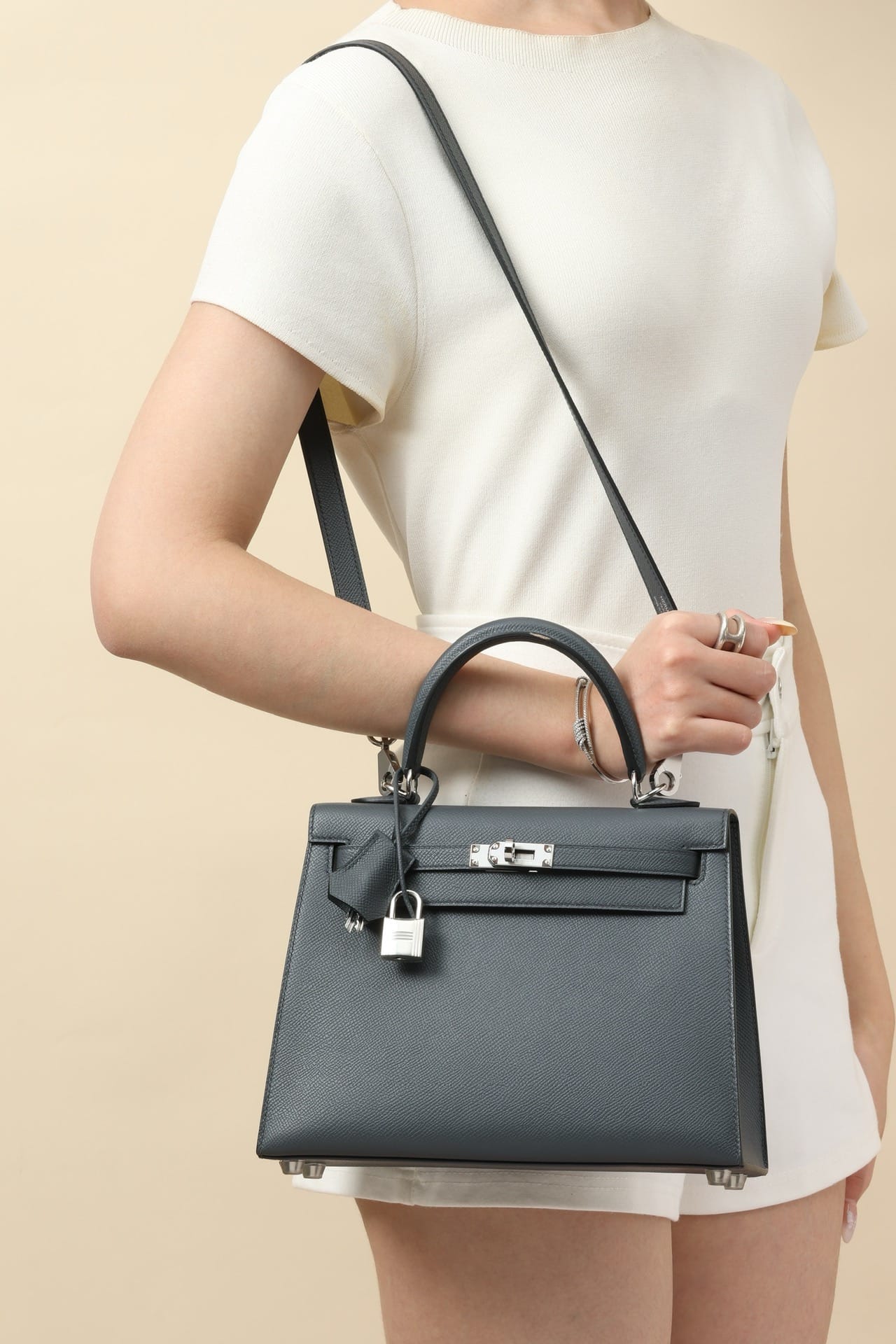 Kelly Hermes Epsom H0 silver