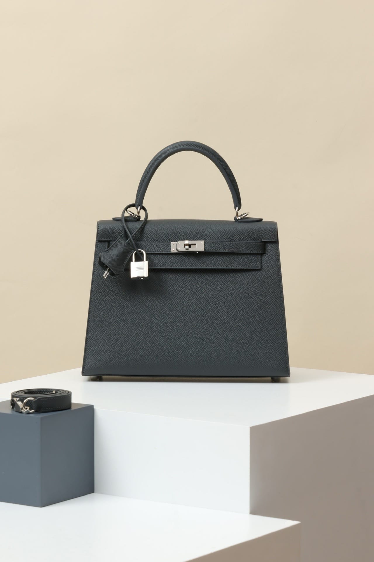 Kelly Hermes Epsom 85 silver