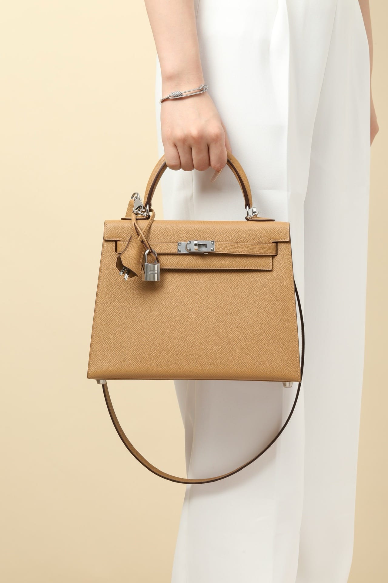 Kelly Hermes Epsom 4V silver