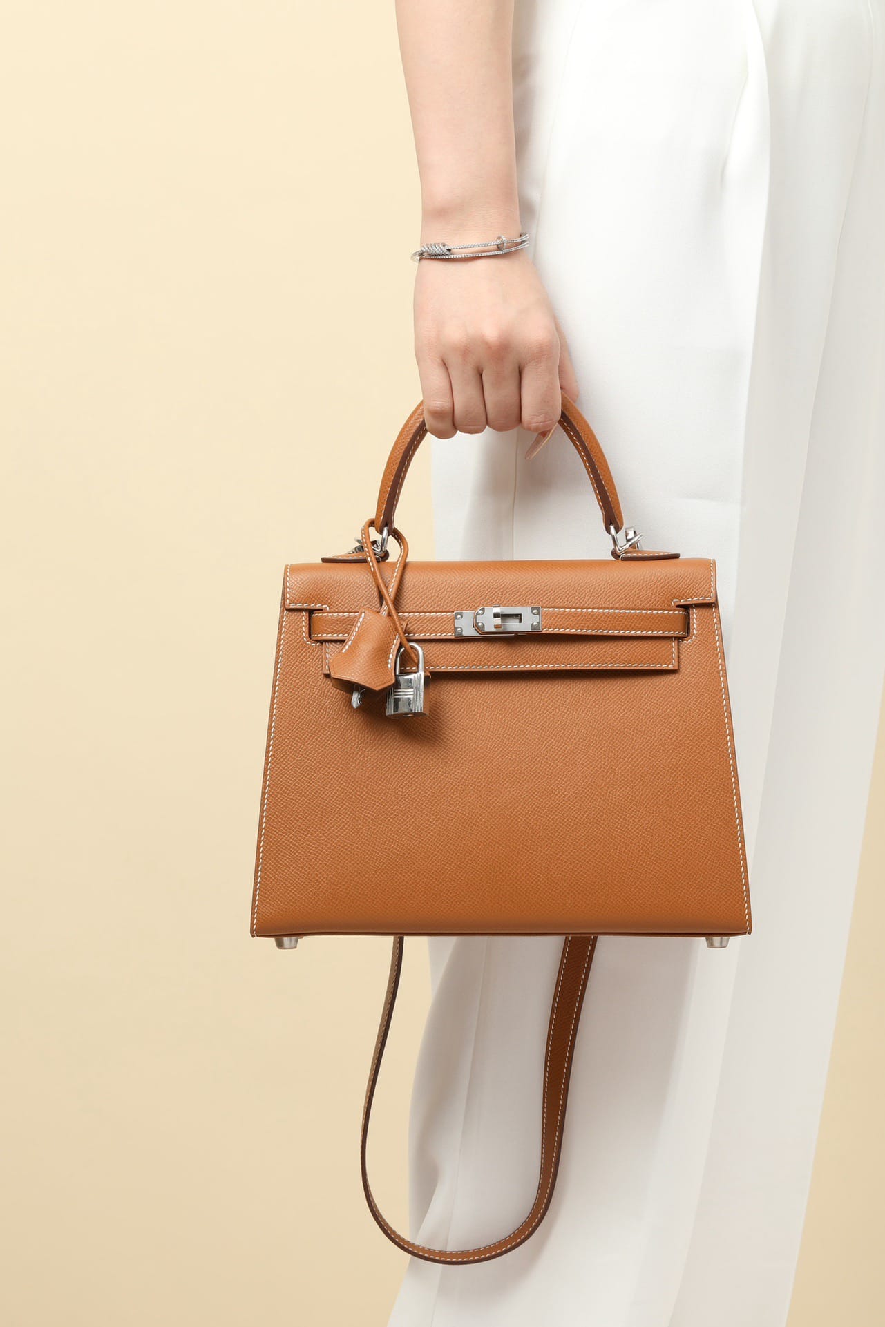 Kelly Hermes Epsom CK37 silver