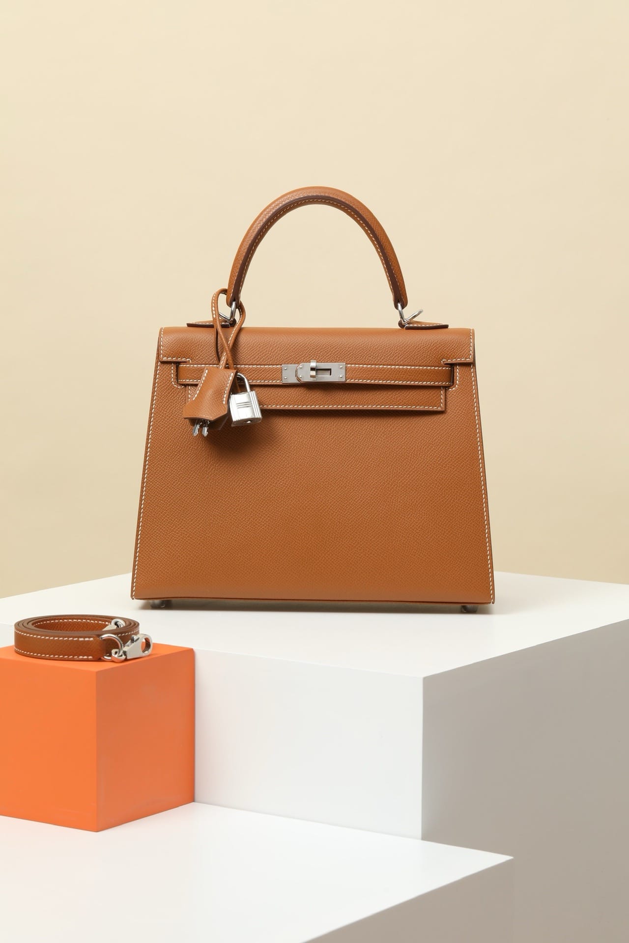 Kelly Hermes Epsom CK37 silver