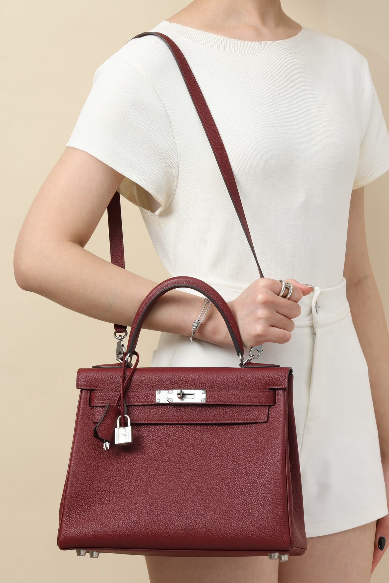 Kelly Hermes Togo 55 silver