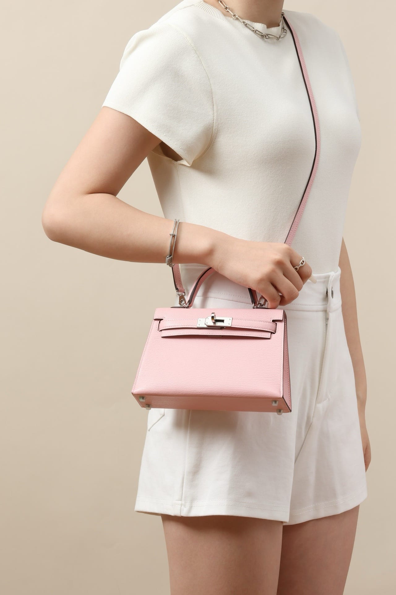 Kelly 19 Hermes Chevre 3Q silver