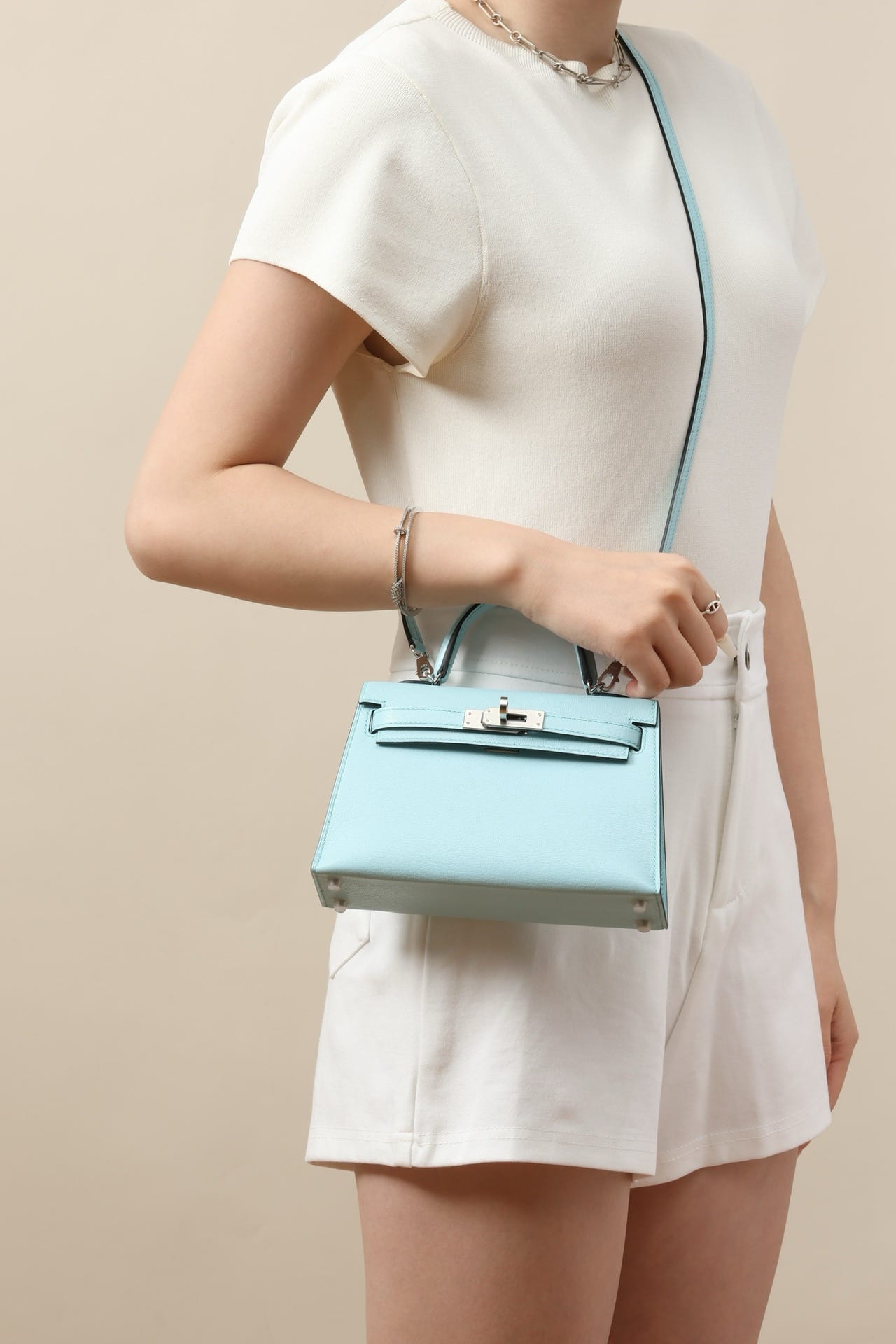 Kelly 19 Hermes Chevre U2 silver