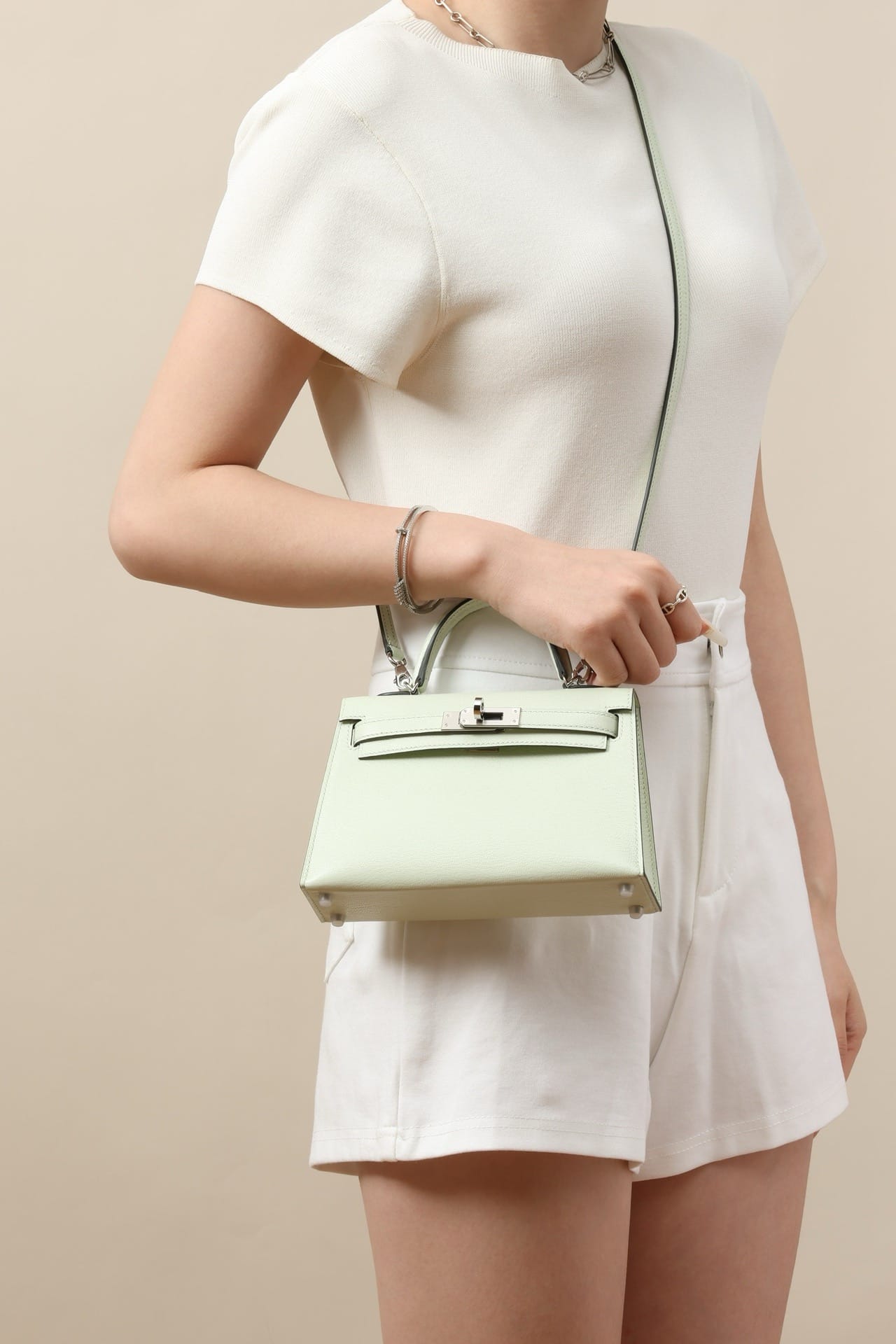 Kelly 19 Hermes Chevre 0S silver