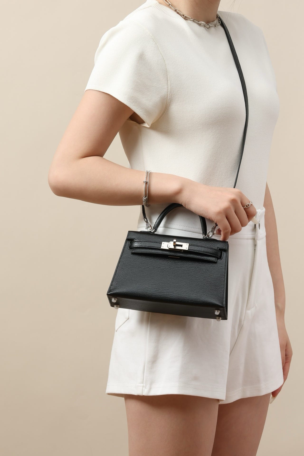 Kelly 19 Hermes Chevre CK89 silver