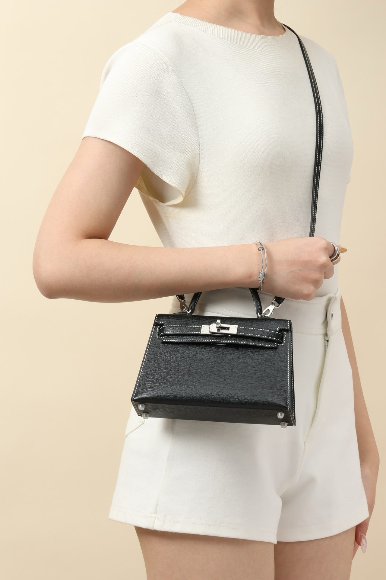 Kelly 19 Hermes Chevre CK89/80 silver