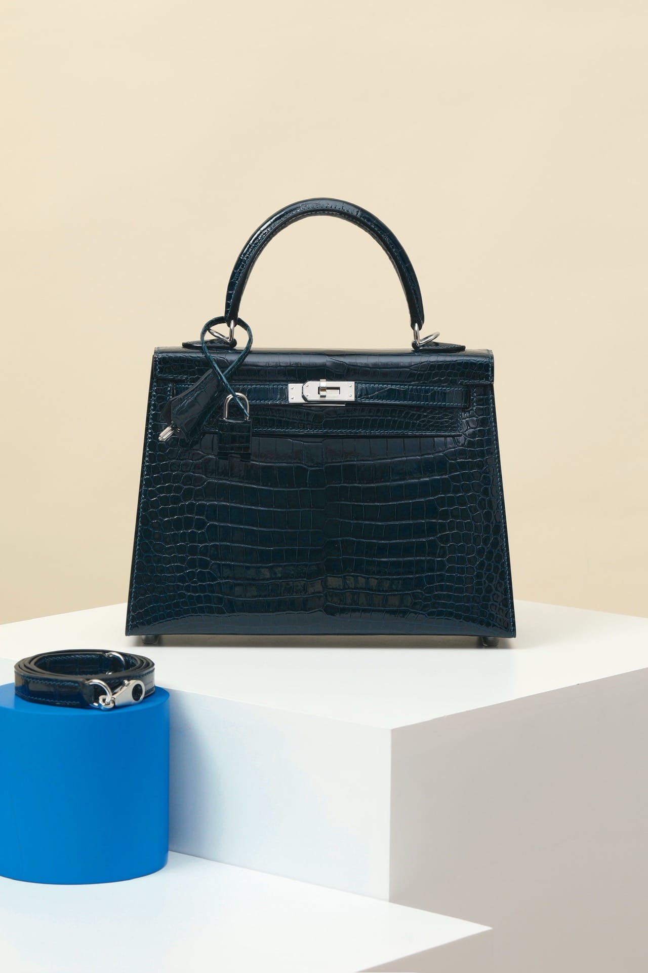 Kelly Croco Hermes Croco V0 silver