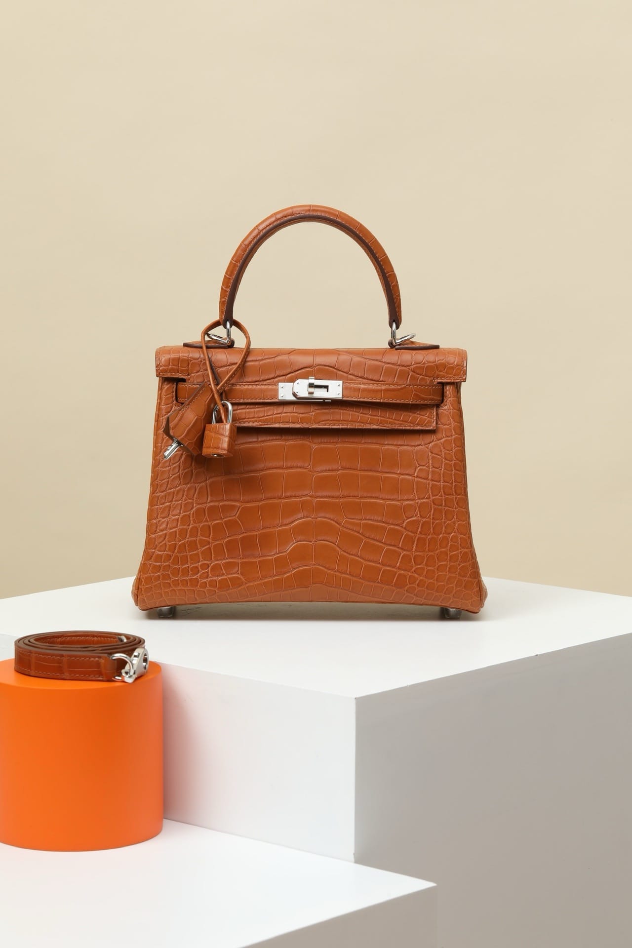 Kelly Croco Hermes Croco CK37 silver