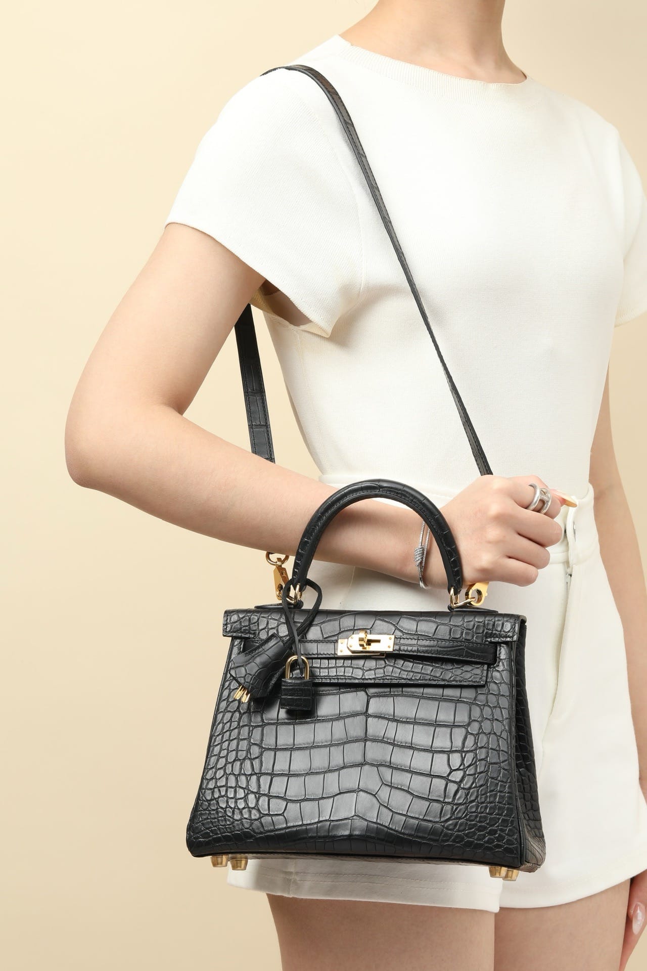 Kelly Croco Hermes Croco CK89 gold