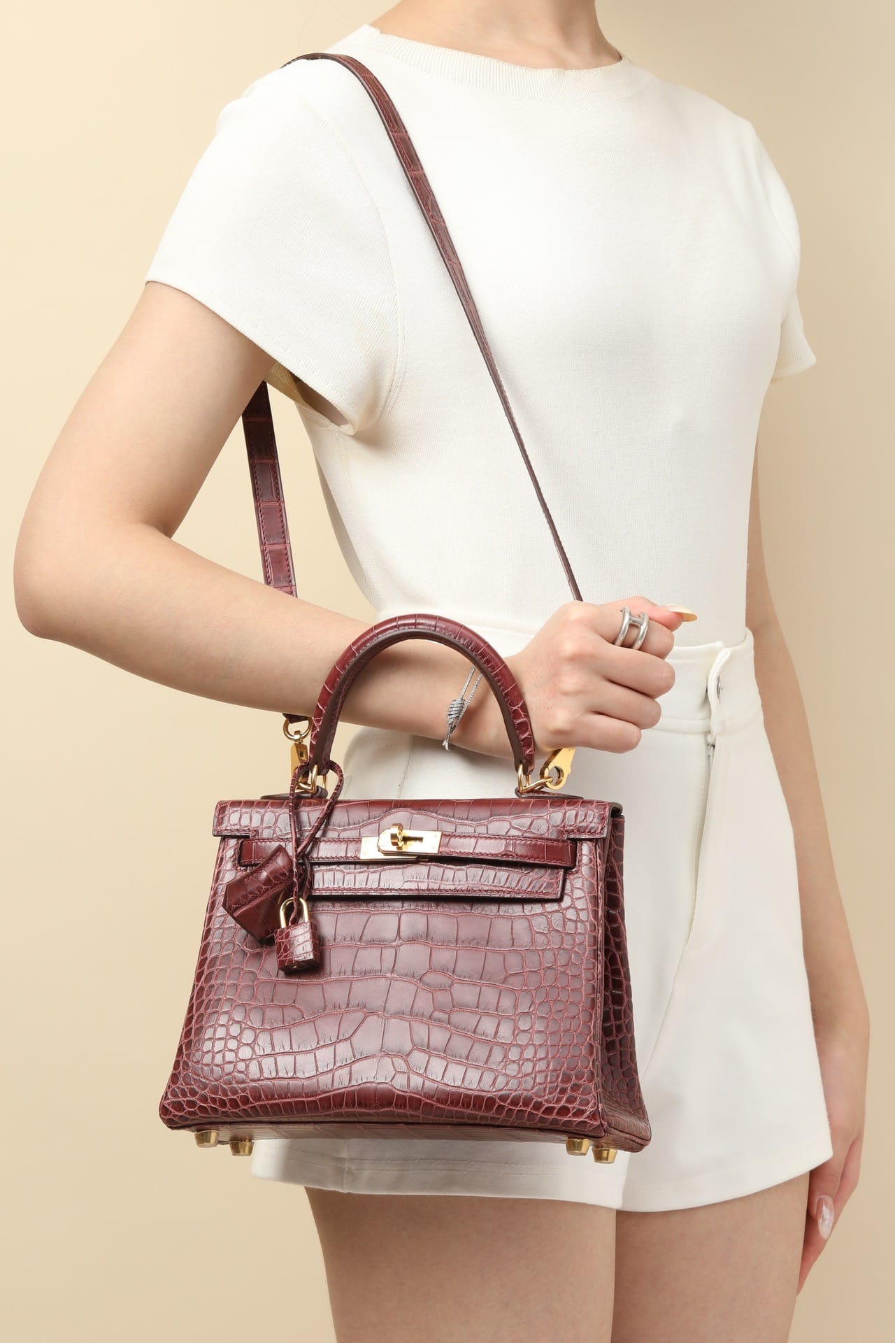 Kelly Croco Hermes Croco 57 gold