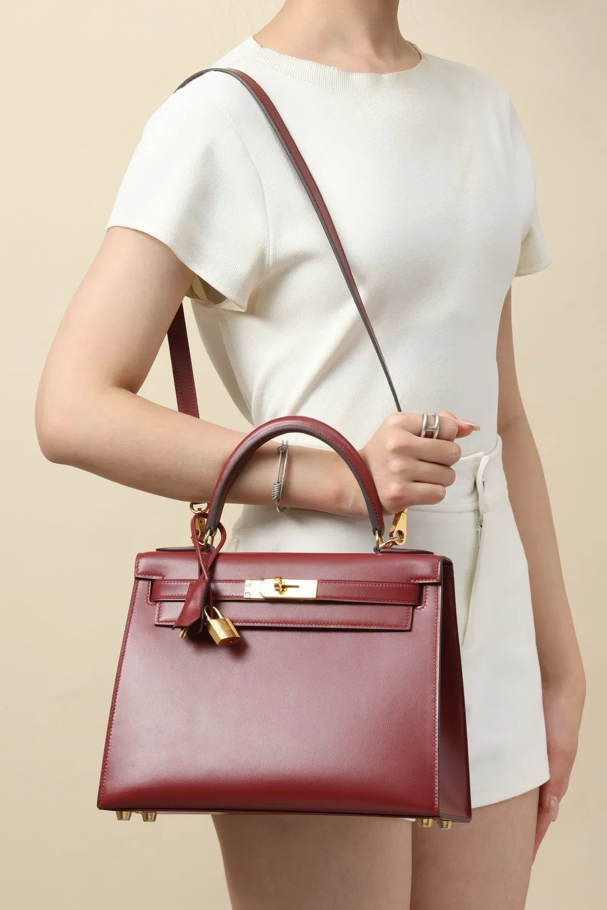 Kelly 28 Hermes Box 55 Gold