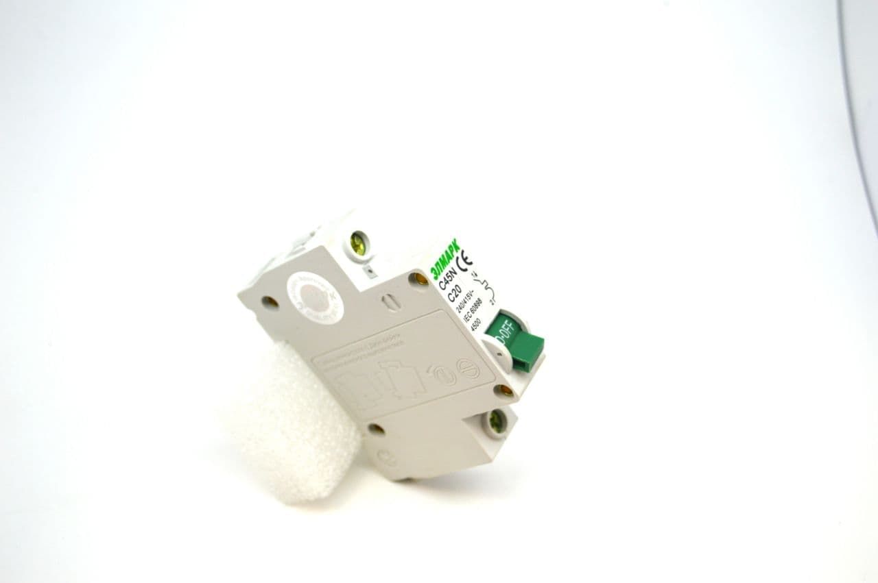 Выключатель автоматический реечный Elmark C45N 4.5KA 1Р – 20А