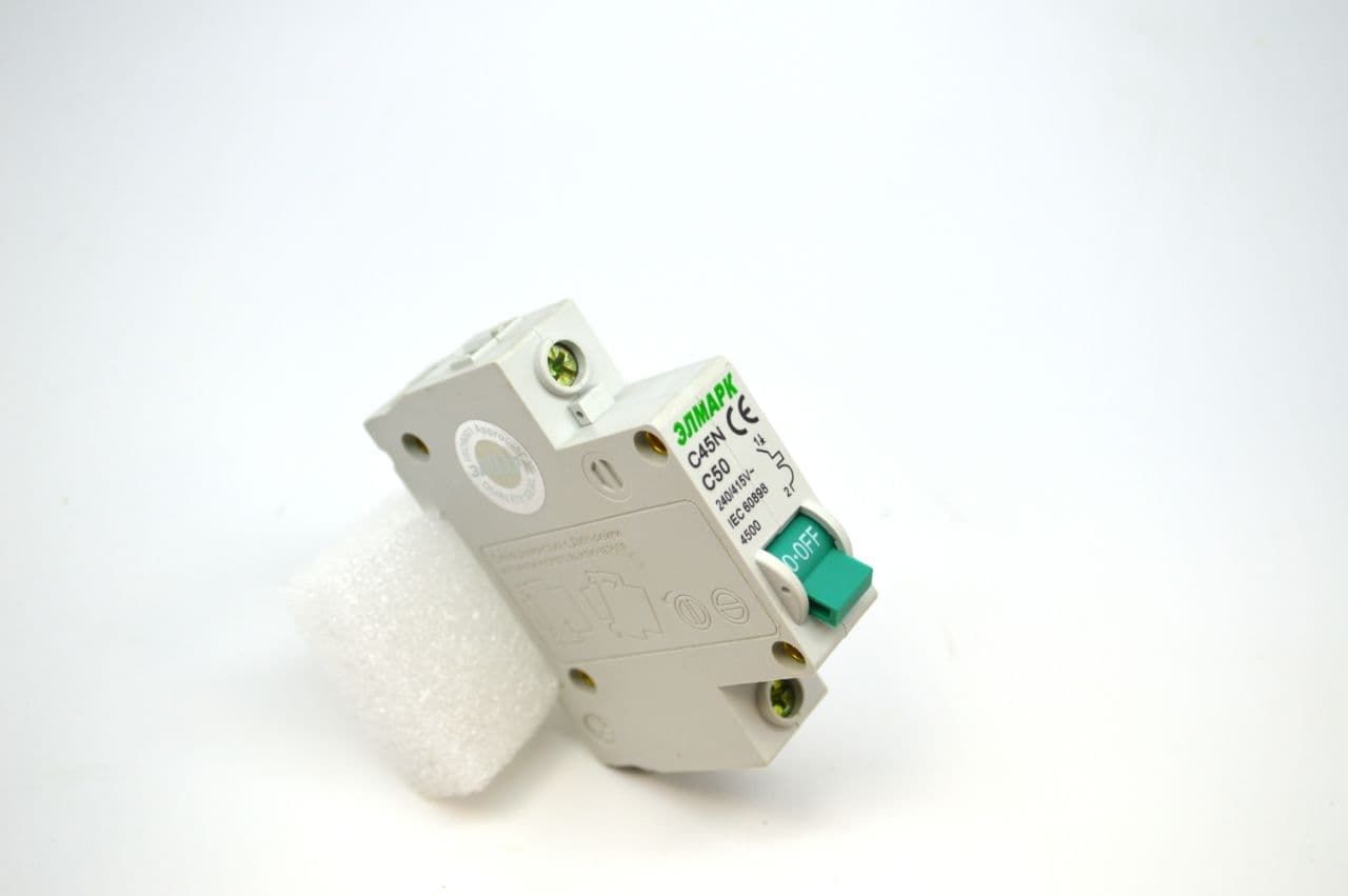 Выключатель автоматический реечный Elmark C45N 4.5KA 1Р – 50А