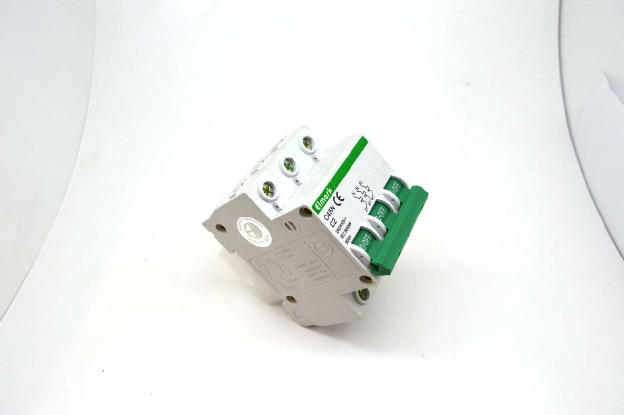 Выключатель автоматический реечный Elmark C45N 6.0KA 3Р – 2А