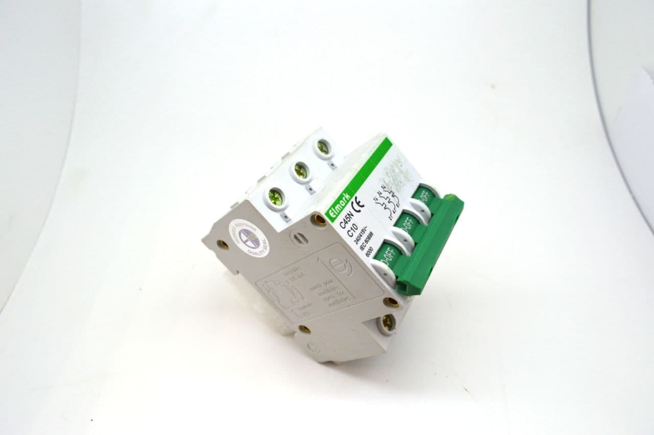 Выключатель автоматический реечный Elmark C45N 6.0KA 3Р – 10А