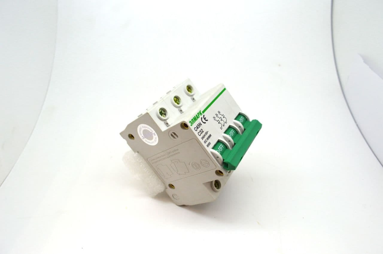 Выключатель автоматический реечный Elmark C45N 6.0KA 3Р – 32А