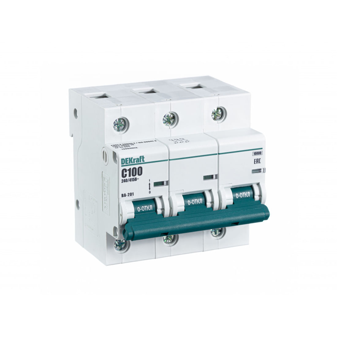 Автоматический выключатель DEKraft 13027DEK ВА201 3Р C 125A 10кА