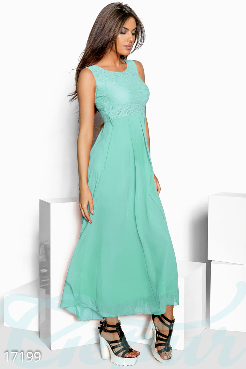 Изящное длинное платье Mix