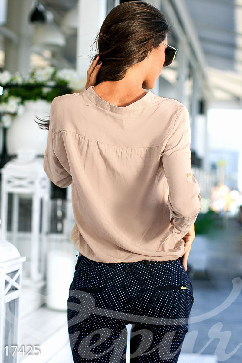 Нюдовая блуза Central park