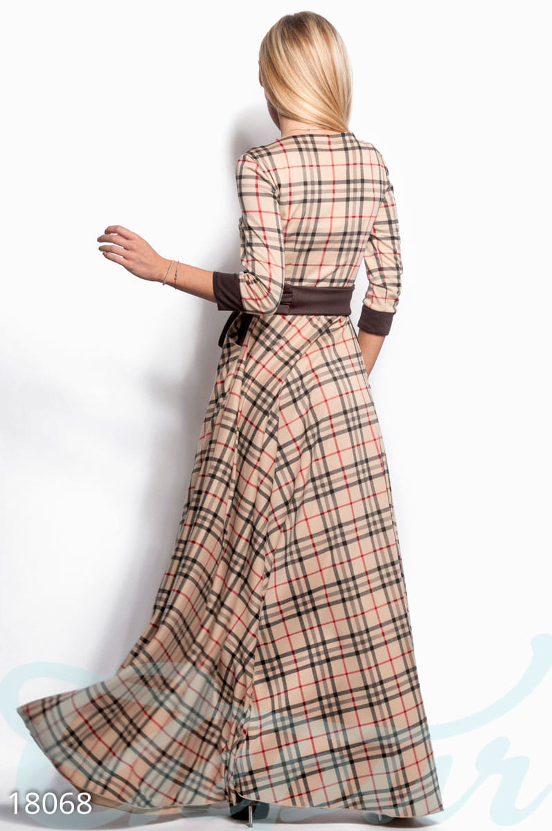 Длинное платье в клетку Vibe