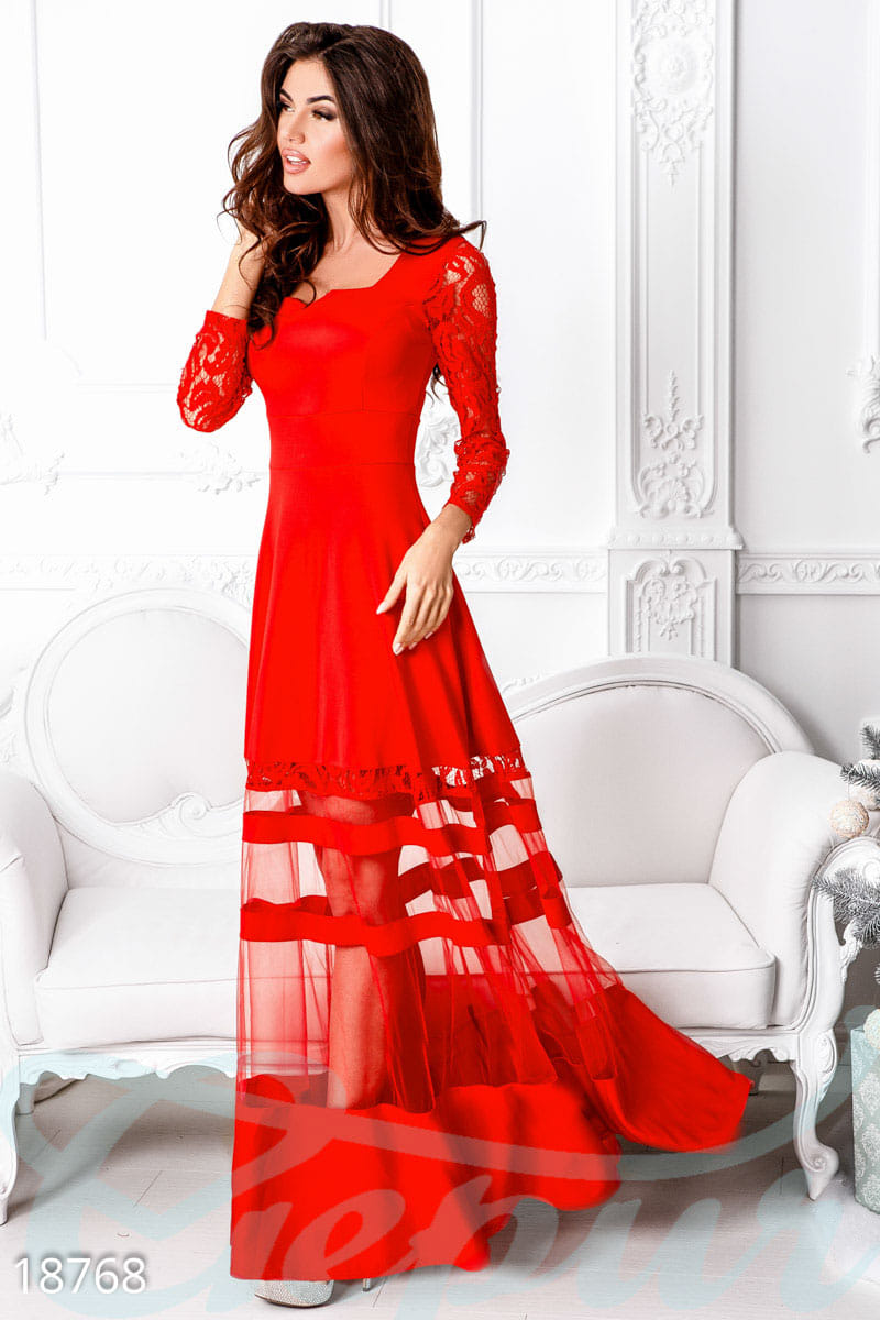 Вечернее платье-сетка Evening