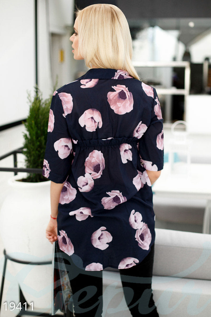 Шифоновая блуза с цветами On the go