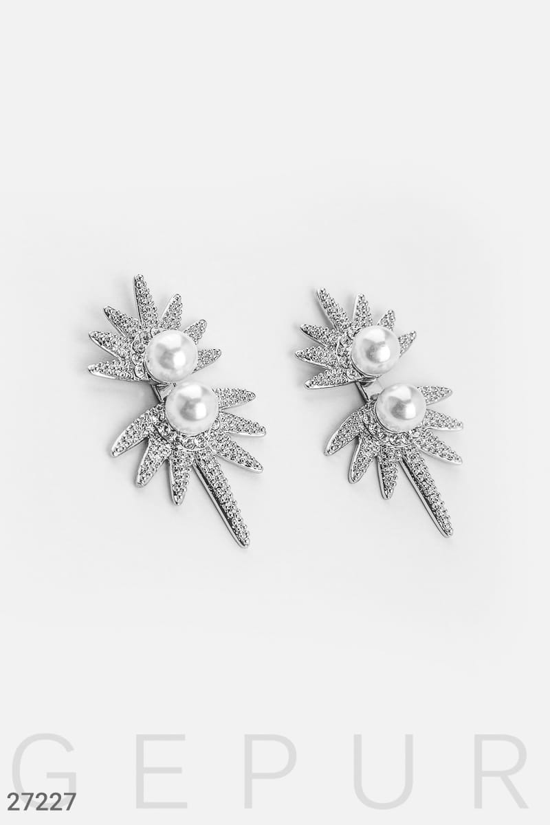 Серьги с искусственным жемчугом Dancing queen