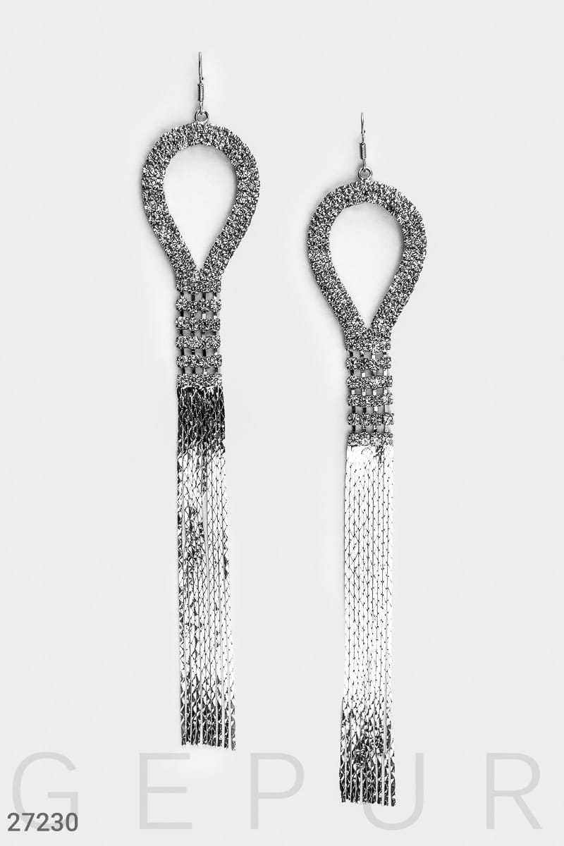 Серьги-шандельеры с камнями Dancing queen