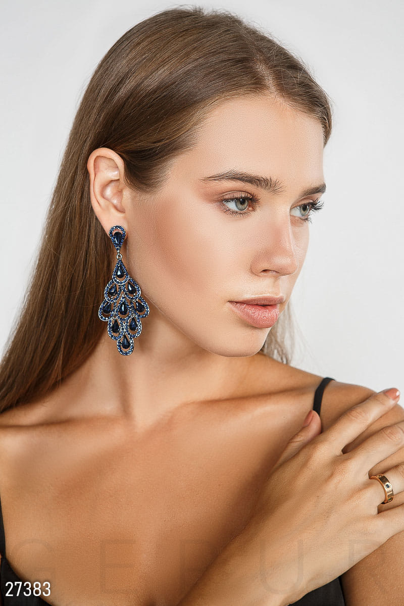 Объемные серьги-каскад Seven days