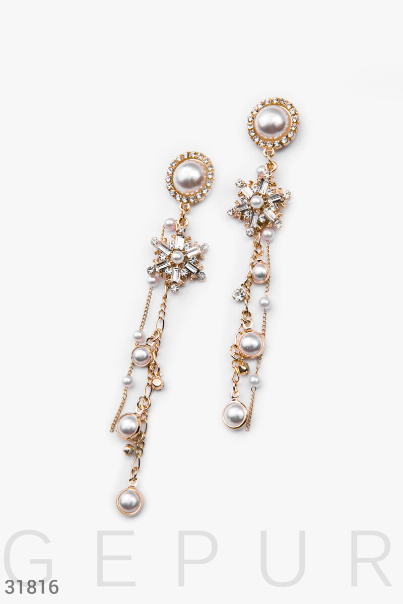 Утонченные серьги-подвески Anna sedokova x gepur