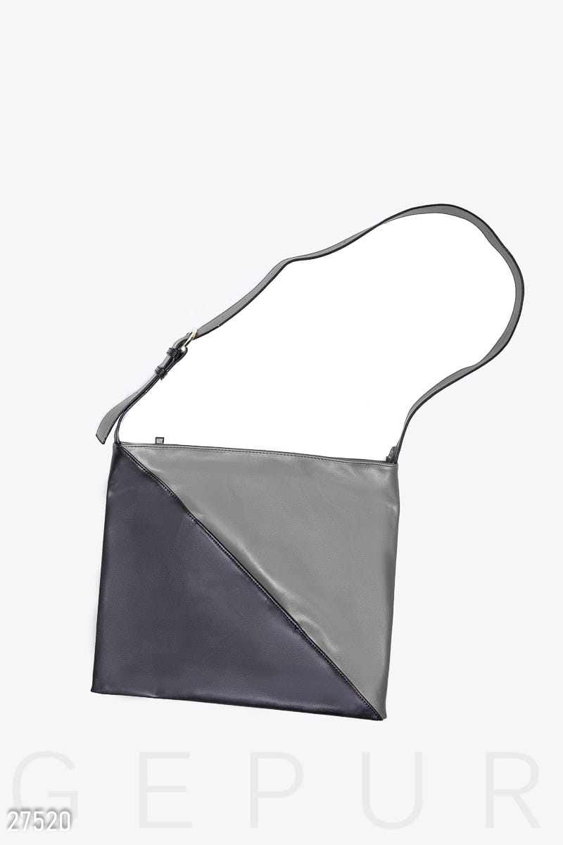 Двухцветная сумка на плечо Seven days