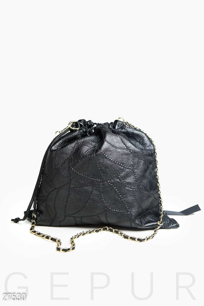 Кожаная сумка-мешок 90s rock