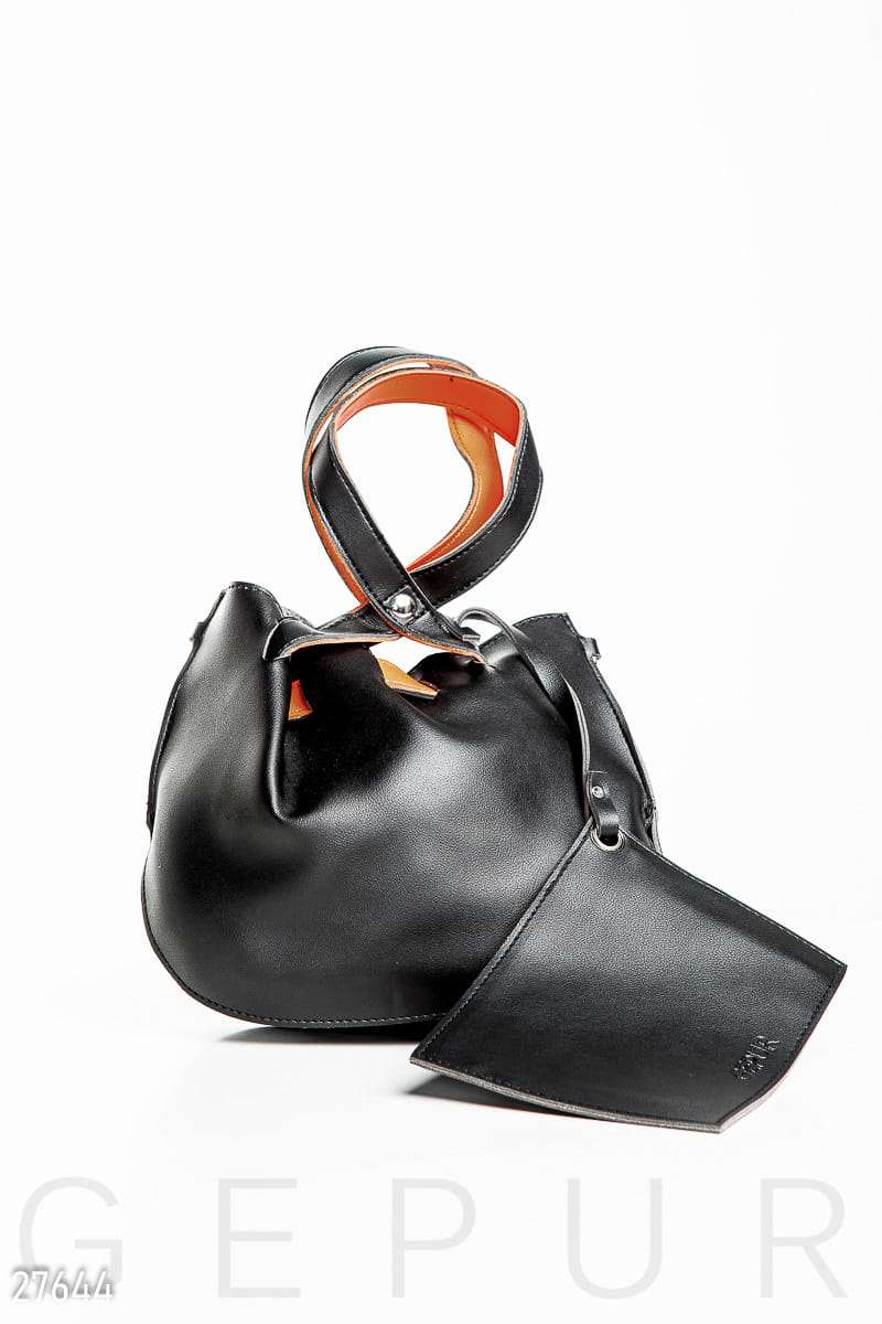 Кожаная сумка-кисет Dress time