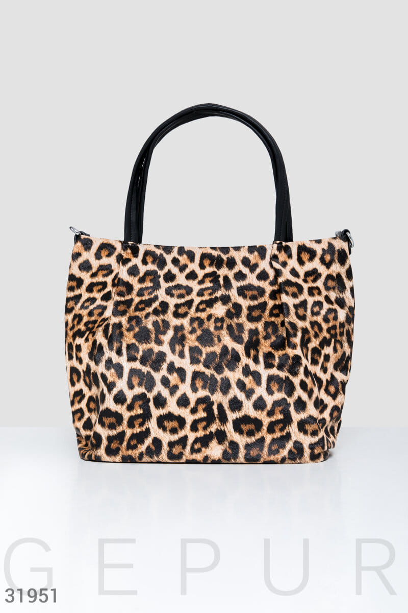 Сумка в леопардовый принт Leather trend