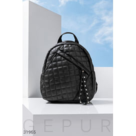 Стеганый рюкзак-сумка Leather trend