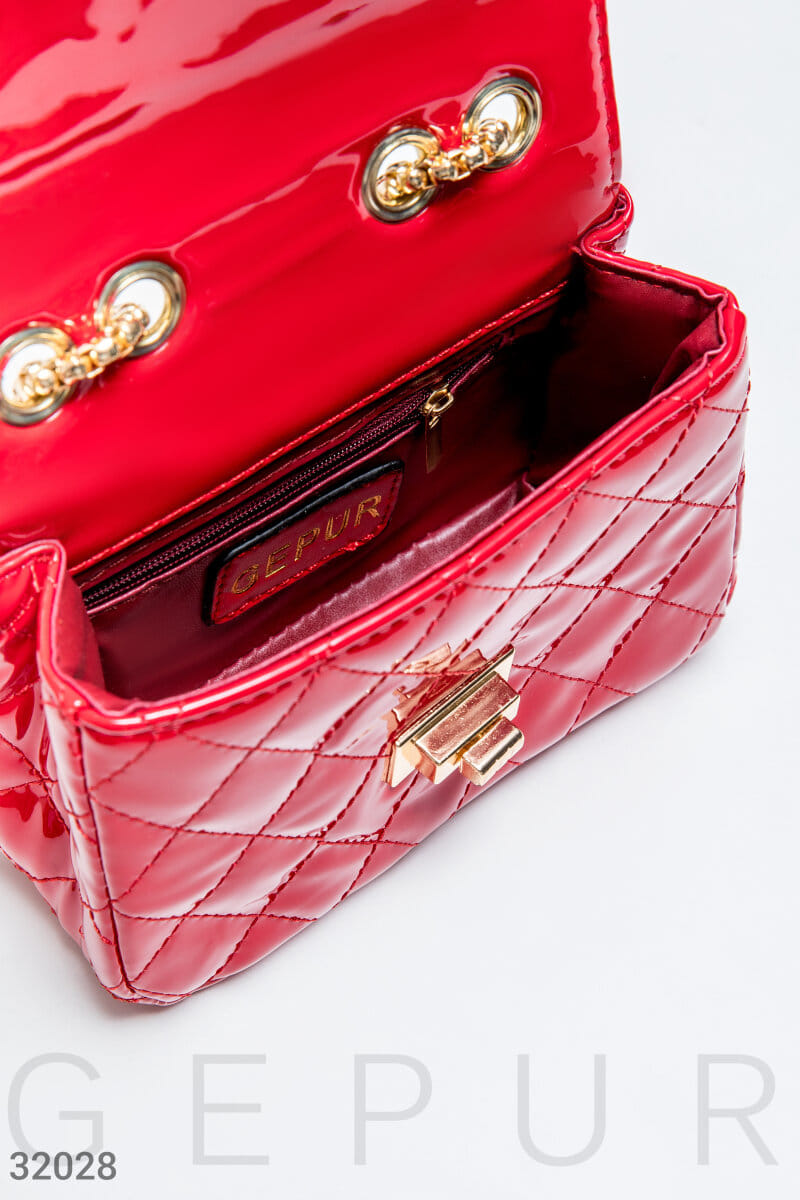 Кожаная лаковая сумка Anna sedokova x gepur