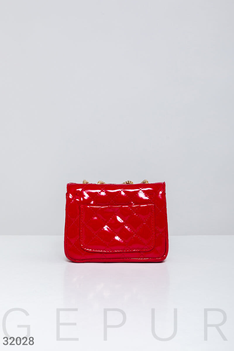 Кожаная лаковая сумка Anna sedokova x gepur