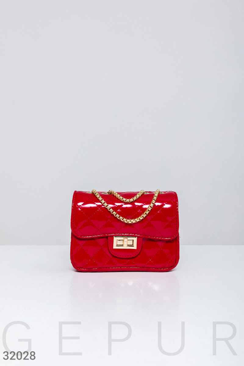 Кожаная лаковая сумка Anna sedokova x gepur
