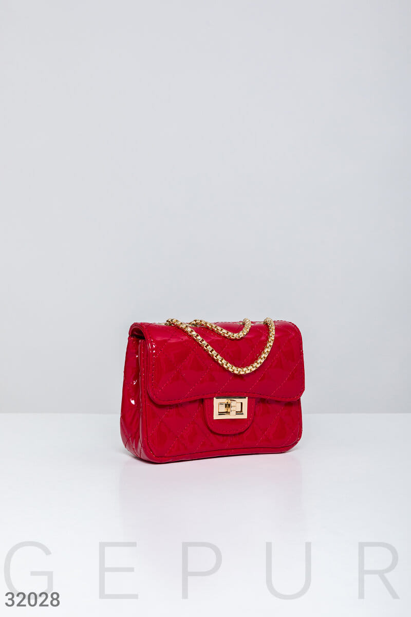 Кожаная лаковая сумка Anna sedokova x gepur