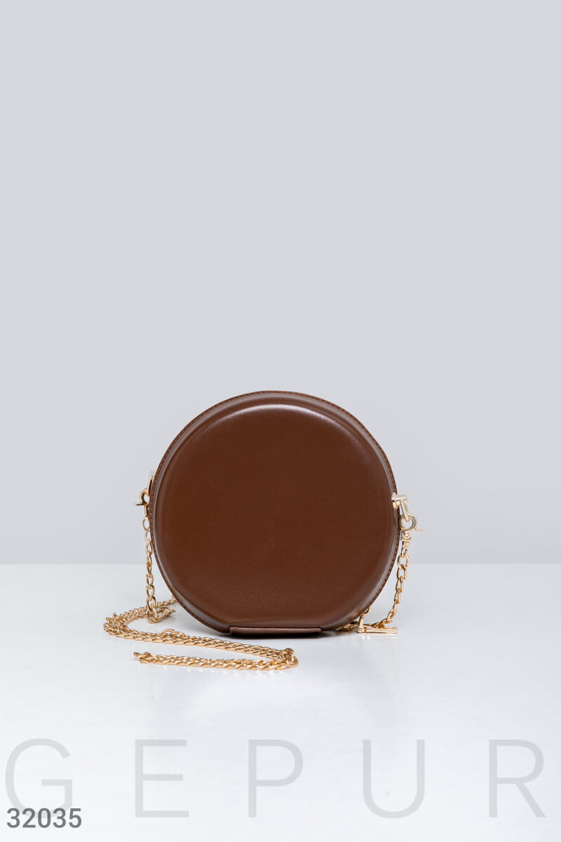 Круглая сумка-тоут Leather trend