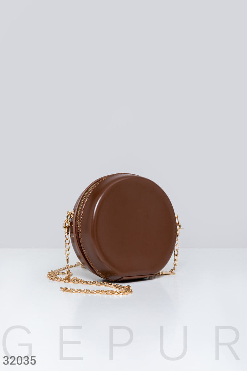 Круглая сумка-тоут Leather trend