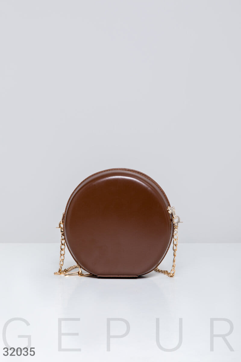 Круглая сумка-тоут Leather trend