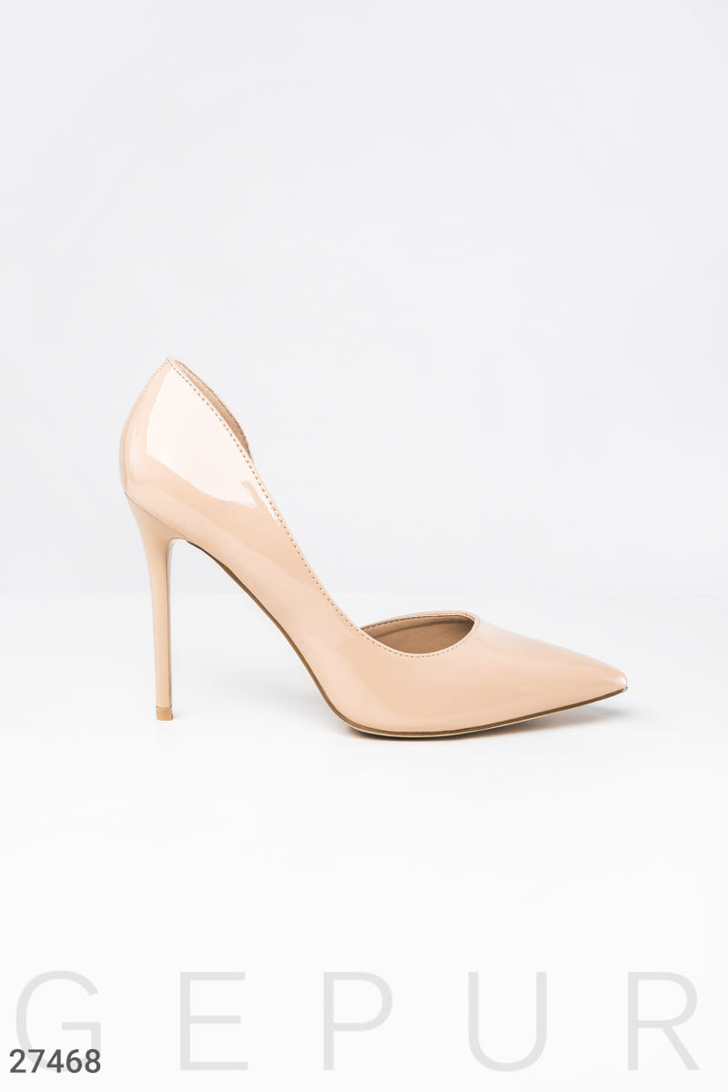 Нюдовые лаковые туфли This is your time